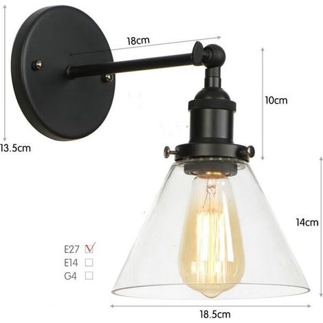 Américain Réglable Support De Lumière Applique Murale Rétro Industrie Fer Art Applique Murale E27 Base Éclairage Applique Murale pour Loft Bar Café Restaurant Bureau Vie