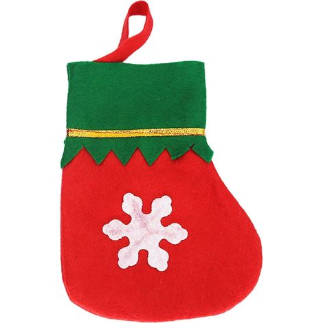 Set Couverts Noël - Housse en Feutre pour Couteaux Fourchettes Cuillères - Arbre de Noël Miniature - 19 x 10 x 3 cm - Rouge - 1 Pièce