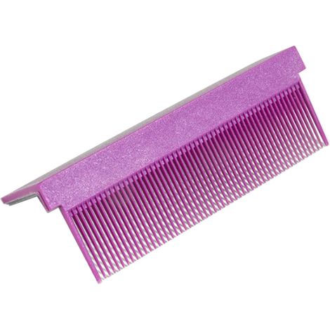 Peigne plat lissage cheveux, accessoire fer à lisser, peigne plastique violet pour coiffure maison salon femme DIY (1/5)
