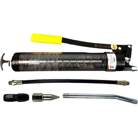 Pistolet à graisse manuel 600 cc avec poignée robuste haute pression 10 000 psi avec tuyau manuel (1/5)