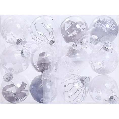 Boule De Noël - Boules Décoratives En Plastique Incassable - Pour Arbre De Noël Fête Mariage Décoration Intérieure Extérieure - Lot De 24 Pièces (1/5)