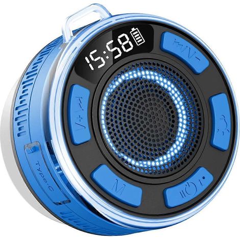 Blauer kabelloser Bluetooth-Lautsprecher (1/5)