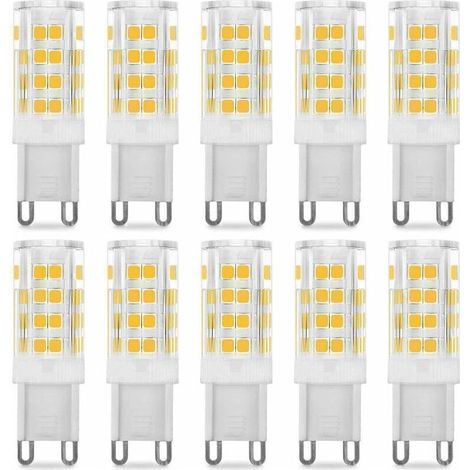 Pack de 10 Ampoule LED G9 5W, Equivalent 40W, Blanc Chaud 3000k, 220-240V, 360° angle de faisceau (1/5)