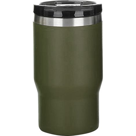 Isolierter Dosenhalter für 14-oz-Dosen (ca. 400 ml) aus Edelstahl 304, olivgrün, ideal für unterwegs und im Auto. (1/5)