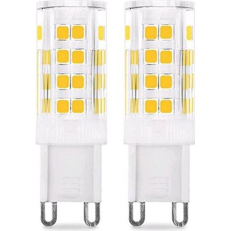Ampoule LED G9 5W (Équivalent 50W Ampoules Halogènes), 450LM, 220V, Blanc froid 6000K, AC100-240V, NON-Dimmable, Économie d'énergie, Base en céramique, Culot G9 Standard, Lot de 6 [Classe énergétique (1/5)
