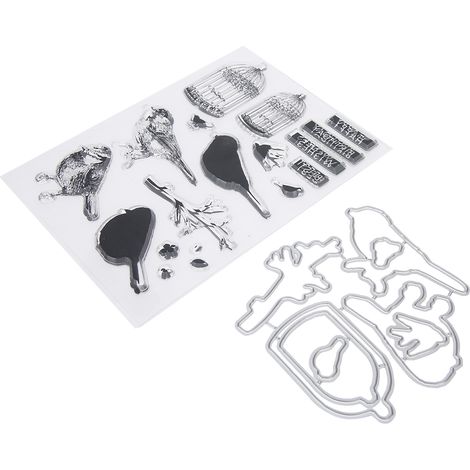 Tampon transparent en silicone pour scrapbooking, décoration d'album photo ou de cage à oiseaux. Idéal pour créer des souvenirs à la main. (1/5)