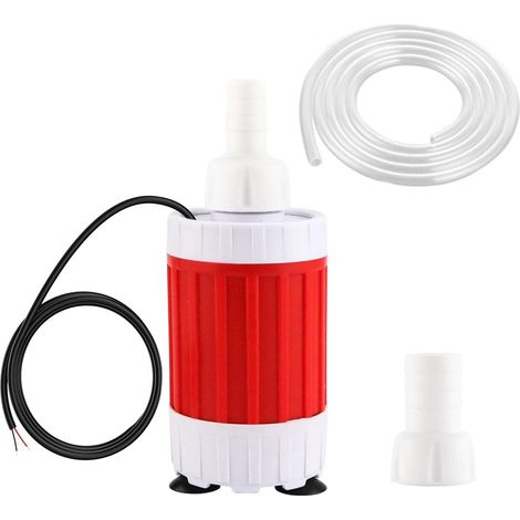 Tauchpumpe Wasserpumpe 12V 800L/H Bürstenlose Tauchwasserpumpe mit 3m Schlauch, GeräUschlose Design mit Trockenbrennschutz, Aquariumpump für Kleiner Swimmingpool, Aquarium, Garten, Wohnmobil
