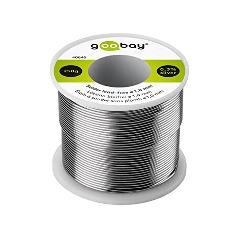 Goobay Bobina di stagno per saldatura 250g Argento 1mm (1/4)