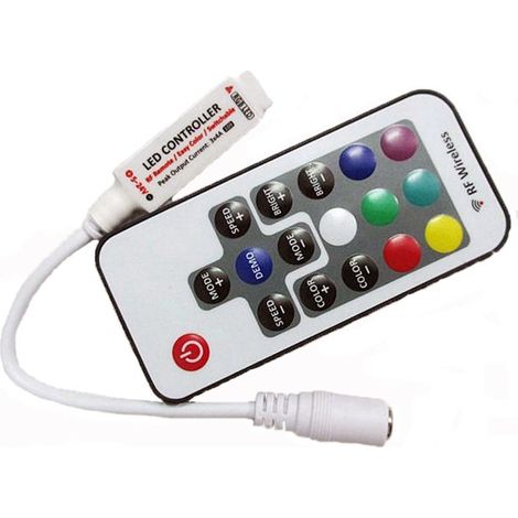 Contrôleur/télécommande Radio RF pour ruban LED couleur RGB 12V