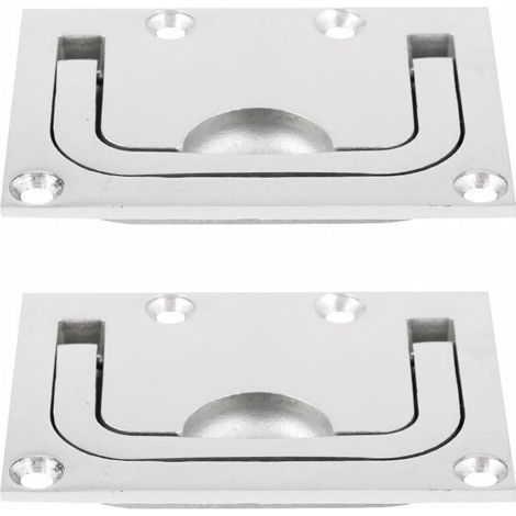 2pcs Poignée De Traction en Acier Inoxydable 316 Loquets Trappe Bateau Porte De Cabine (1/5)