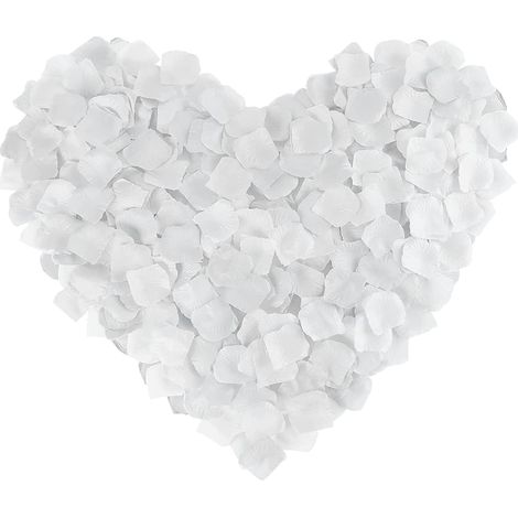 1200 pétales de roses artificielles, pétales de fleurs non tissés pour une décoration romantique, de mariage, de fête ou de Saint-Valentin (1/5)