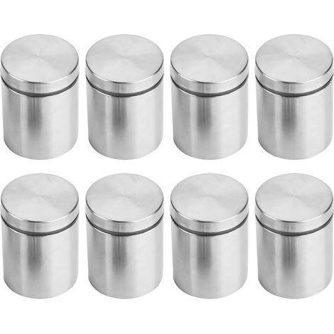 Lot de 8 vis de fixation publicitaires M3850 mm en acier inoxydable pour entretoises en verre