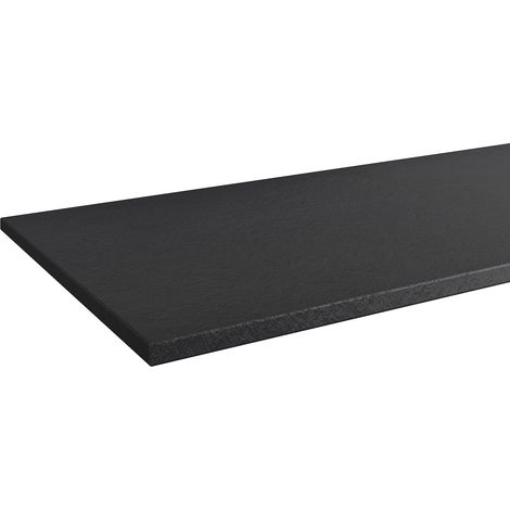 FACKELMANN Oxford Waschtisch Platte Schwarz Schieferstruktur (1/3)