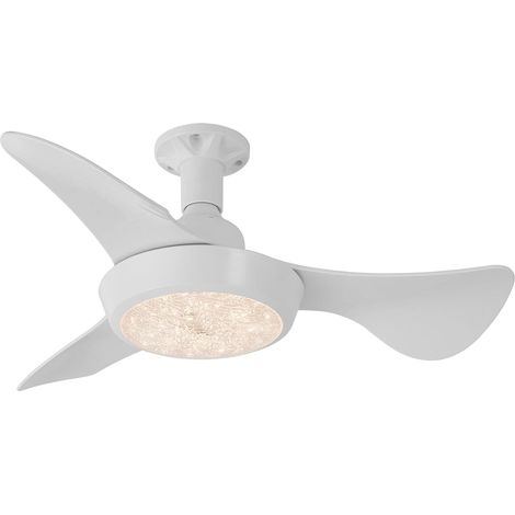 Petit Ventilateur Plafond Avec Lumiere 3 Vitesses Ventilateur De Plafond Silencieux Avec Lumiere Et Telecommande Dimmable Lampe Ventilateur, Blanc (1/5)