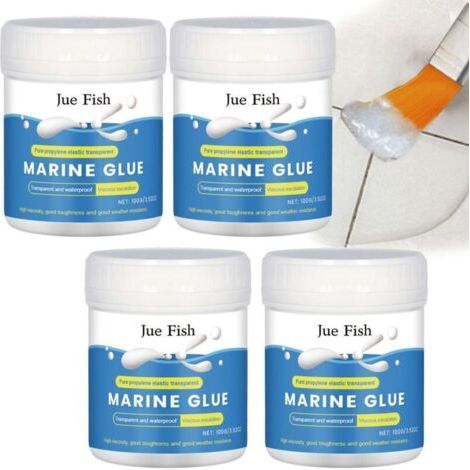 Agent Anti-fuite imperméable Super puissant, scellant d'isolation étanche, adhésif de réparation de fuite Transparent (100g), 4 paquets