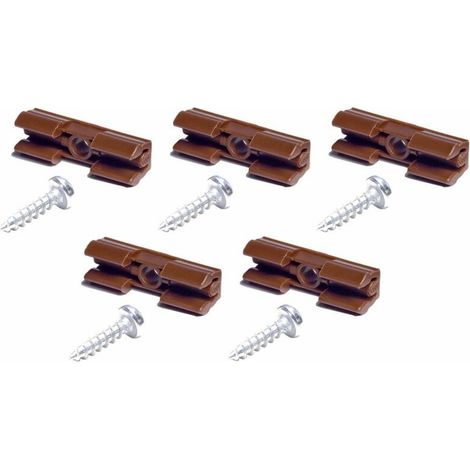 – Lot de 5 connecteurs queue d'aronde à visser en plastique PA6 marron – Raccords autoserrants pour angles de 0 à 90° – Résistants aux UV (1/4)