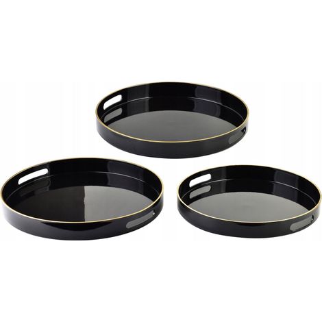Mondex BLACK Set di vassoi decorativi neri (1/3)
