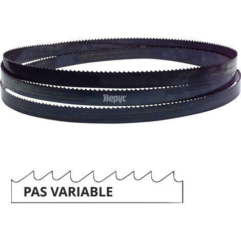 Lame de scie à ruban bi-métal M42 2480 x 27 x 0,9 mm – Denture 6/10 TPI pour coupe acier – Prête à l'emploi, affûtée, soudée – Hepyc (1/2)