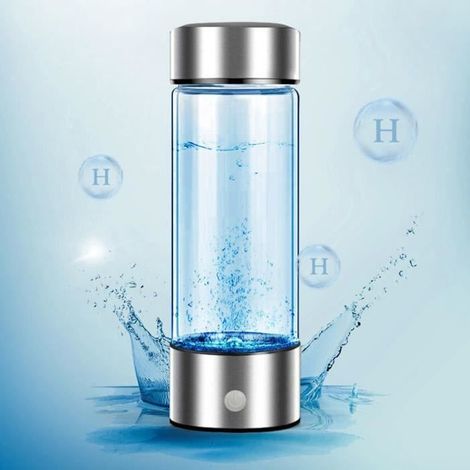 EGOUTTOIR A CARAFE -Bouteille d’eau à hydrogène portable 420ML rechargeable riche en antioxydants bouteille d’eau 4 (1/4)