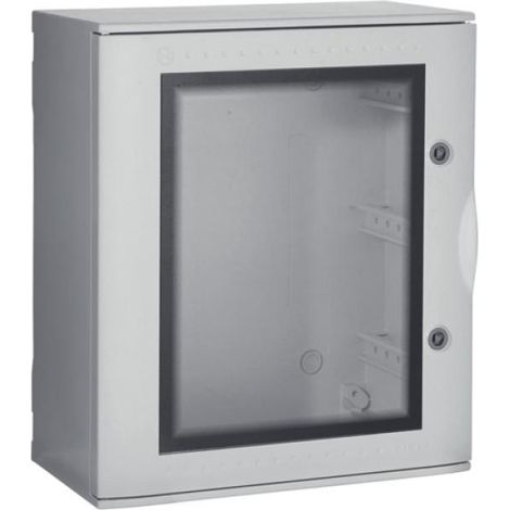 Quadro con oblò in vetroresina ip66 54 moduli grigio 500x430x210mm vtr 03 oblo bocchiotti b04623 (1/2)