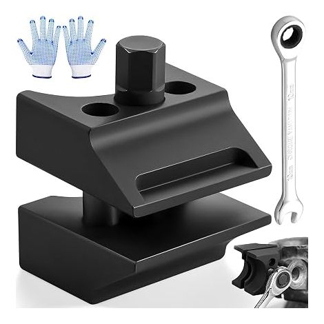 Écarteur Fusée Essieu avec Clé 10mm & Gants, Outil Écartement Jambe Force Suspension, Écarteur Fusée Direction Moyeu Fendu, Outils Séparation Mécanique, Amortisseur Voiture pour Véhicules Plupart (1/5)