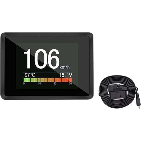 Ordinateur de Bord OBD2 Afficheur Vitesse Consommation Carburant Scanner Diagnostic Voiture- (1/4)