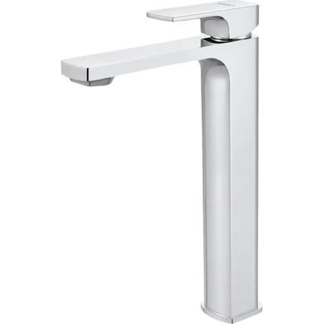 Mitigeur de lavabo à bec haut sans garniture de vidage (bouchon) chromé (1/3)