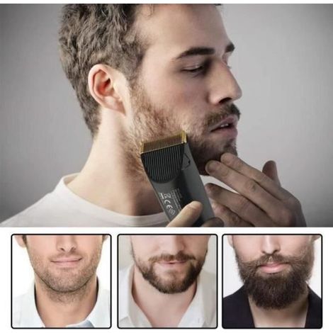 Tondeuse à Cheveux Électrique Imperméable Homme Barbe Rasoir Salon Professionnelle Tondeuse avec Écran LCD Sans Fil Rechargeable (1/4)