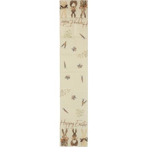 Rustikales Leinen-Tischset „Frohe Ostern“, frühlingshafte Tischdekoration für Landhausstil, Küche und Partys (1/5)