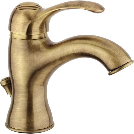 Miscelatore lavabo colore bronzo con piletta di scarico 1"1/4 Paffoni Flavia FA075BR Bronzo - FLAVIA