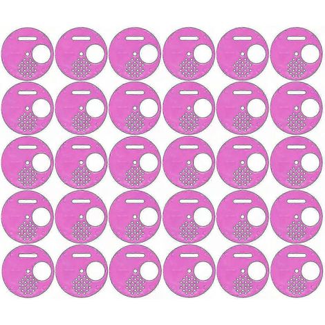 30 Disques d'entrée en plastique violet pour ruche - Grilles rondes de sortie, évents de ventilation apicole (1/5)