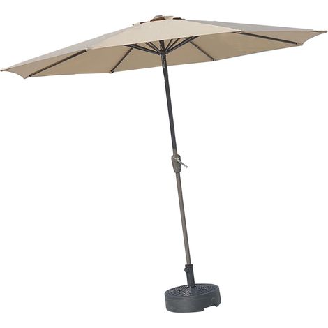 Parasol de terrasse, parasol de table, parasol de marché pour jardin, terrasse, cour, piscine et plage, kaki (1/5)