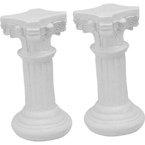 Ornements en Résine Ange Colonne Romaine Blanc 2 Pièces Style Européen (1/5)
