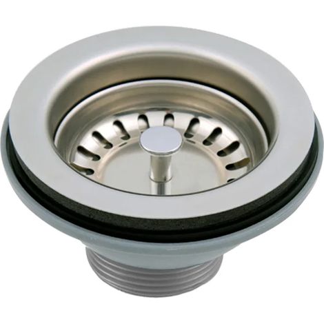 EASYCOMFORT égouttoir de lavabo en acier inoxydable, filtre de bassin, déchet de cuisine fini, Kit de vidange de piège (1/5)