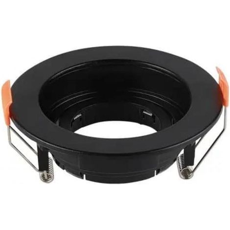V-TAC VT-933 portafaretto led da incasso rotondo orientabile faretto GU10 colore nero in policarbonato sku 6659