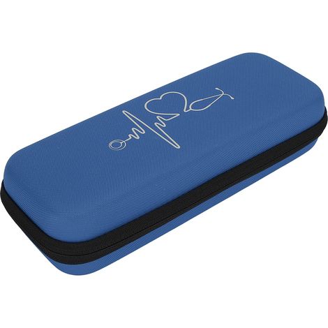 Boîte de rangement portable pour stéthoscope domestique, étui de rangement, sac de rangement, bleu foncé (1/5)