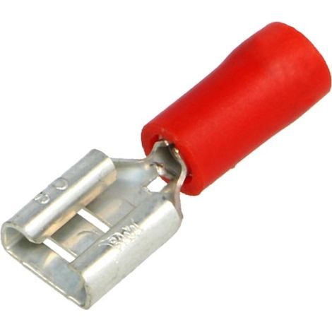 Cosse de câble 6,3x0,8 Femelle Preisolees Rouge UL