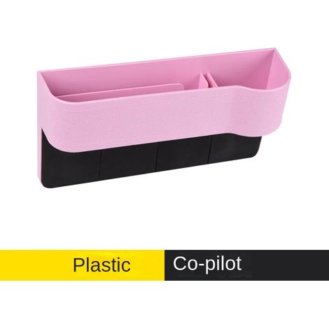 (B-Pink copilot) Organisateur latéral de siège avec porte-gobelet pour voiture, en cuir, multifonctionnel, combleur d'espace entre les sièges, boîte de rangement, poche de siège, rangement et organisa (1/5)