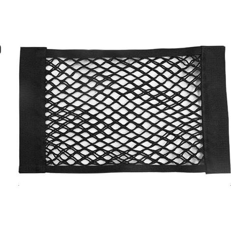 Rete portaoggetti per auto - Rete portaoggetti per sedile posteriore - 25x40 cm, nera (1/2)