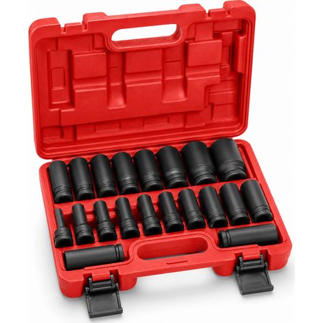 20-Piece Long 1/2 Pneumatic Socket Set Chrome Molybdenum Steel (1/5)