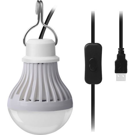 Lampe de camping LED, lampe de camping portable USB avec crochet, étanche (1/5)