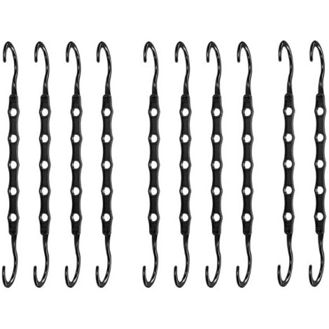 Cintres Magiques,10 Gain de Place Crochet,Cintre Multifonctionnel Vertical & Horizontal,Organiseur Penderie t Pivotant à 360° Gagner 3 Fois Plus de Place Rangment cintres pour vêtements,Sacs,Noir (1/5)