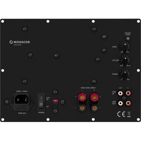 [GEBRAUCHT] B-Ware Monacor Einbauverstärkermodul SAM-300D 300W Audio Verstärker 4Ohm 188x255x90mm (1/2)