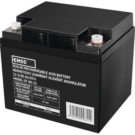 Emos al piombo senza manutenzione Accumulatore 12 V, 40 Ah M6, 1 pezzi, b9684 (1/4)