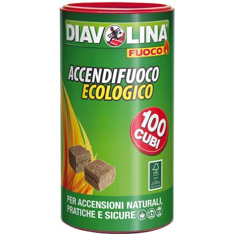 ACCENDIFUOCO 100 CUBI DIAVOLINA ECOLOGICO 15317 6 PZ