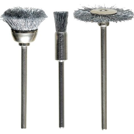 kwb Set di spazzole a filo, 3 pezzi, filo in acciaio HSS, ondulato 518000 3 pz. (1/3)
