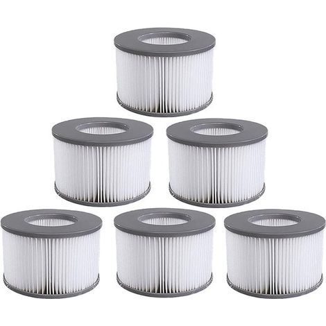 Cartouches de filtre - adaptées pour spa gonflable mspa - filtres pour bain à bulles Mspa - filtre pour spa jacuzzi MSpa - 6 pièces (1/5)