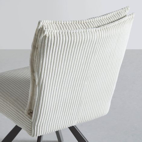 Mömax Stuhl Fina Beige Cord Drehbar Gepolstert (1/5)