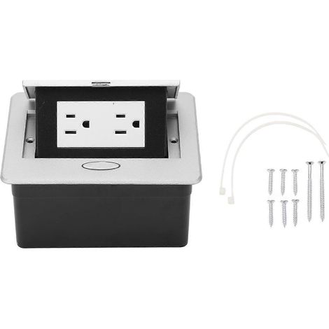 Prise de table, multiprise encastrée, boîtier de connexion de table avec 2 prises
