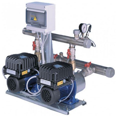 Lowara - Gruppo Di Pressione Trifase A Velocita' Fissa GMD Per Autoclavi A Cuscino D'Aria Collettore 21/2" 2X 2,2 KW - 3 HP Trifase 380V